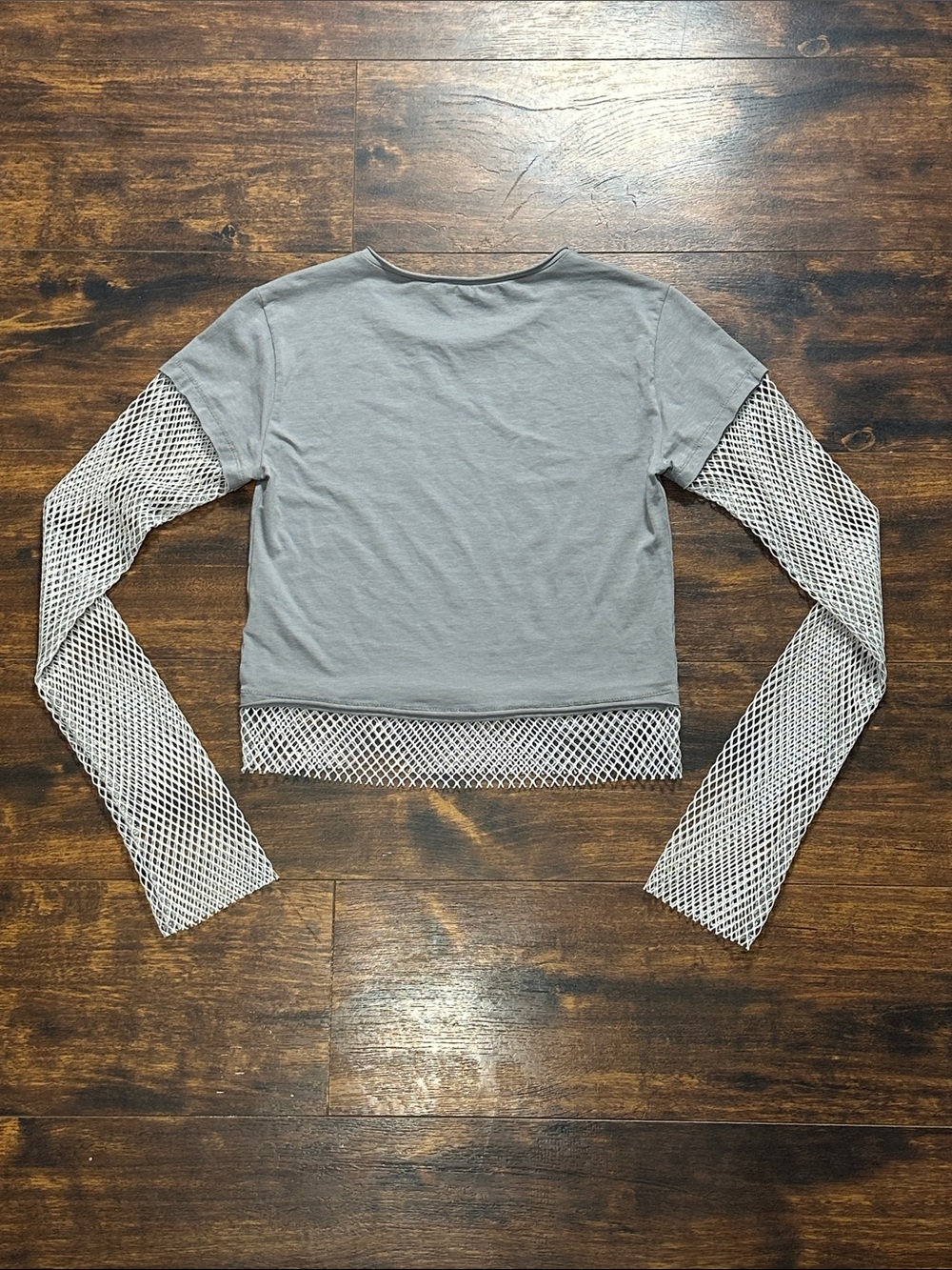 🕸️🩶 Jaded London Mesh Sleeve Crop Top Grunge 🕸️ (Size 8) - Picture 3 of 7